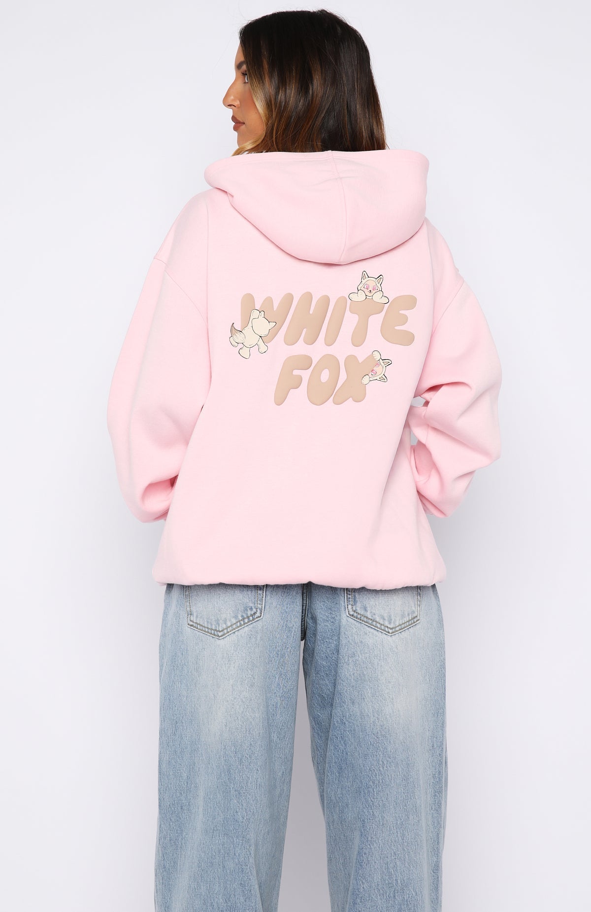 Bubbles & Foxy Friends Oversized Hoodie Marshmallow