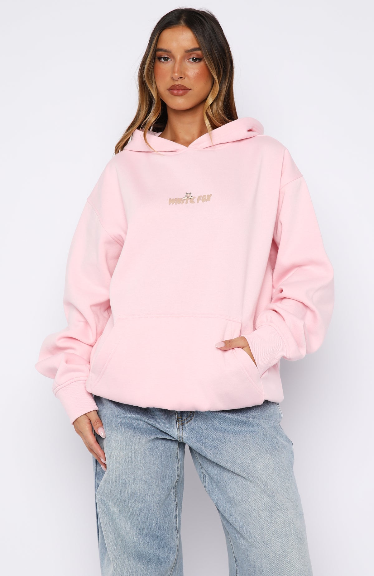 Bubbles & Foxy Friends Oversized Hoodie Marshmallow