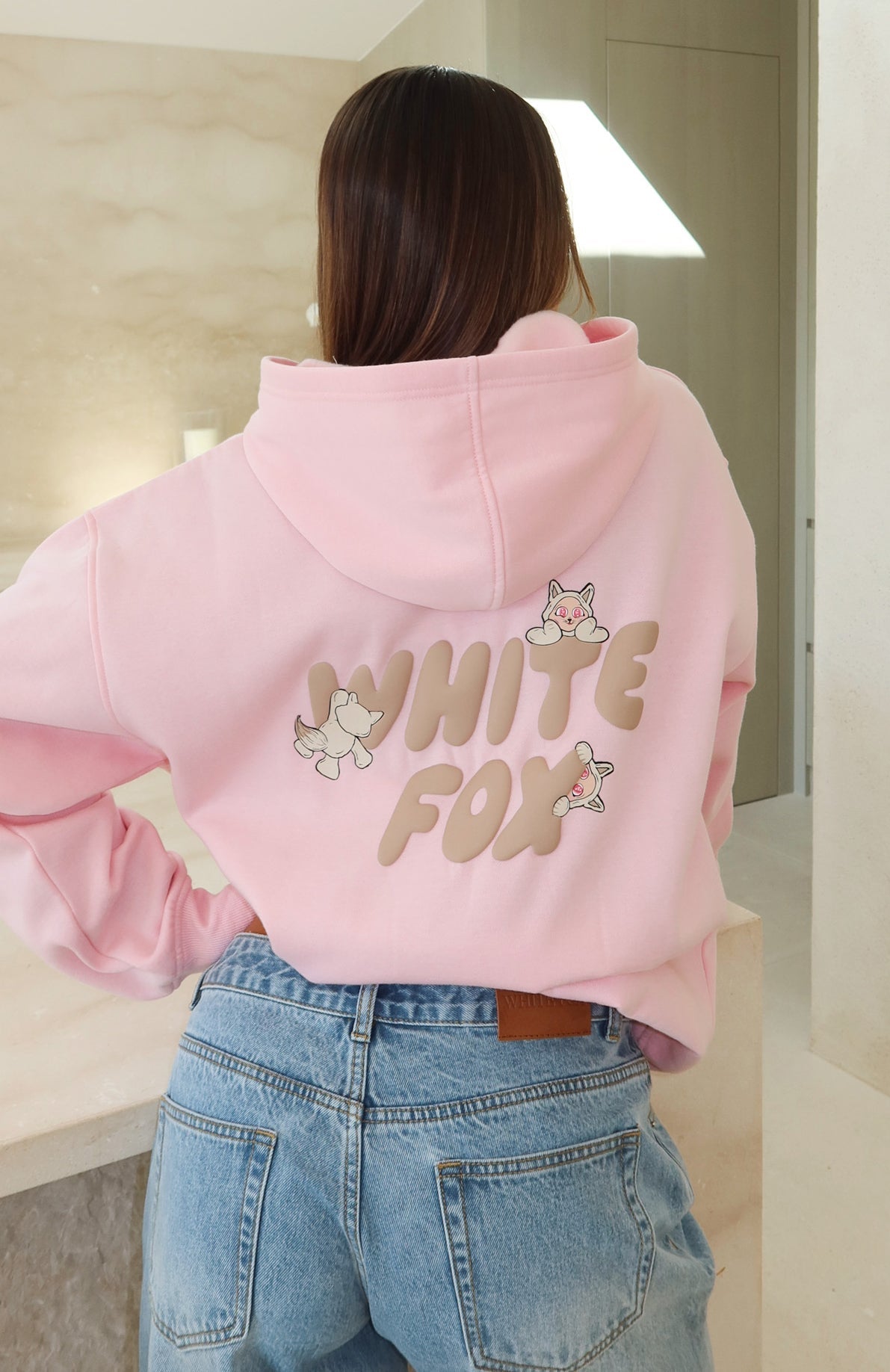 Bubbles & Foxy Friends Oversized Hoodie Marshmallow