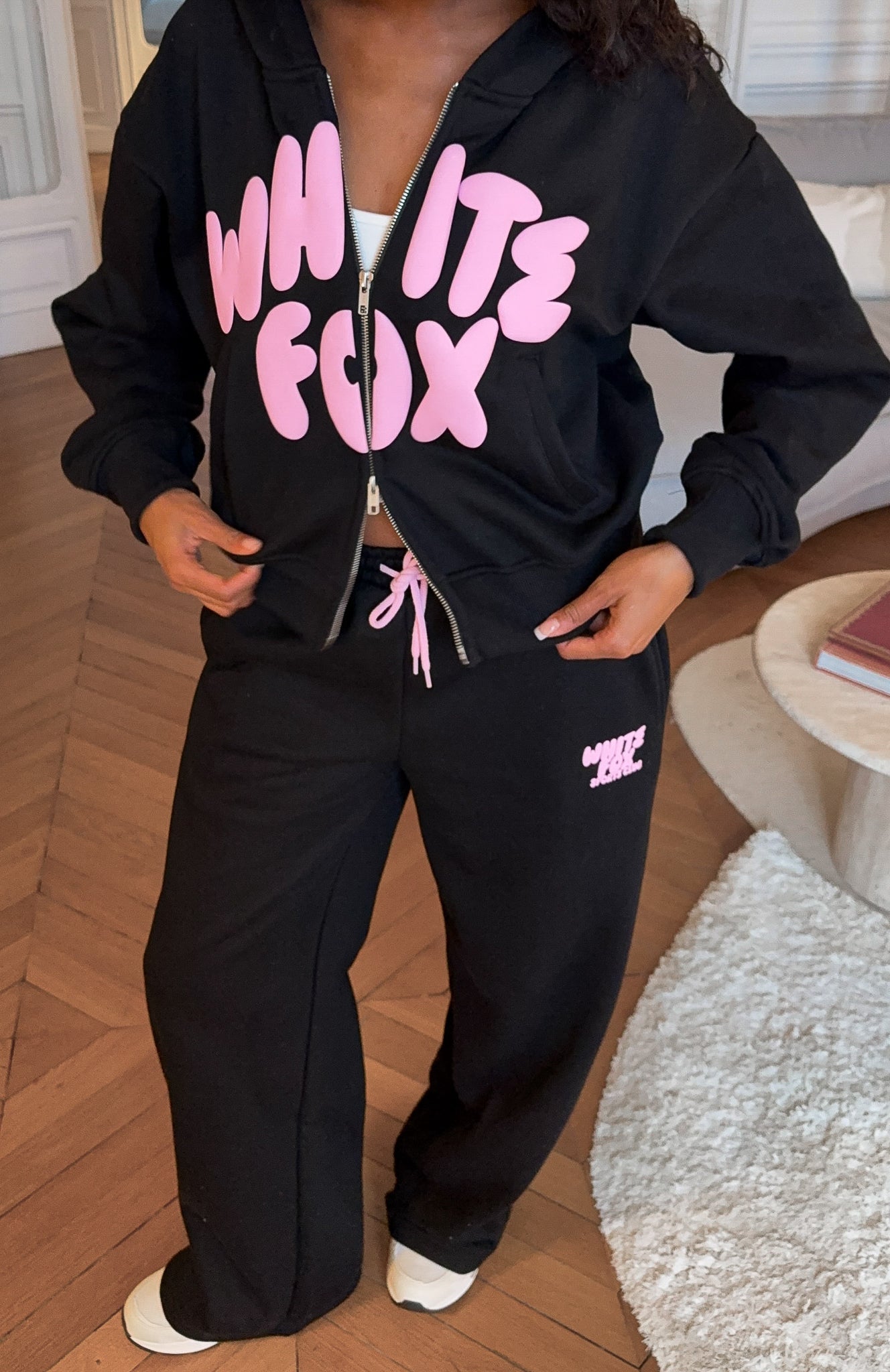 Club 14 Allie Wide Leg Sweatpants Black